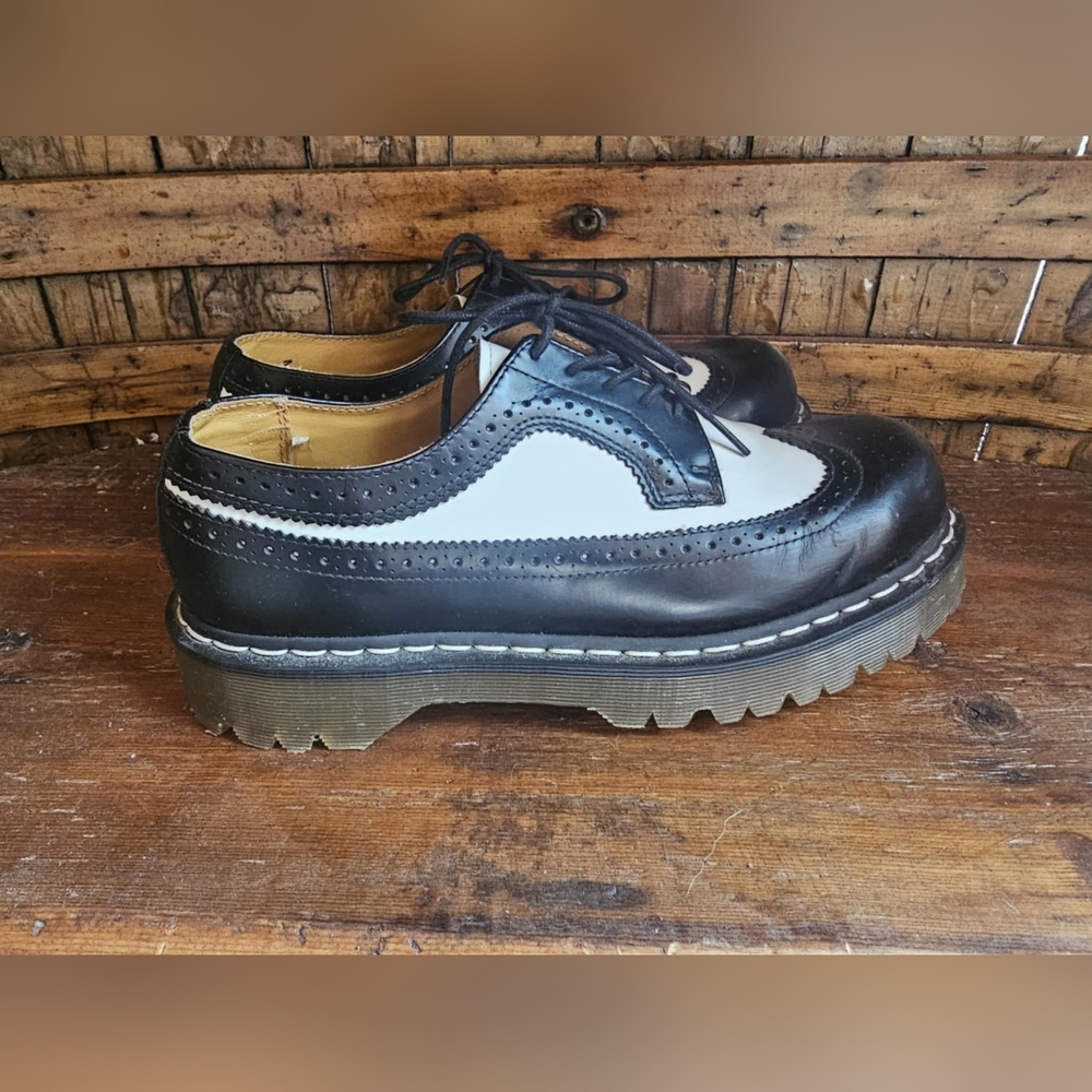 Dr. Martens Black and White Size